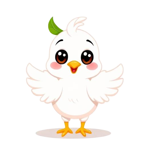Pombinha, a mascote da Trilha da Bíblia